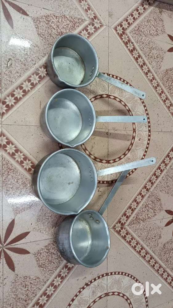 Aluminium pot for making tea,etc 4 pcs