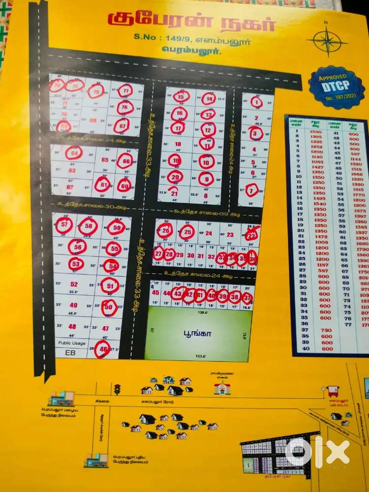 Plot for Sale Perambalur, Elambalur