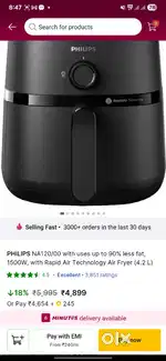 Philips Air Fryer NA120 (Less than a week old)