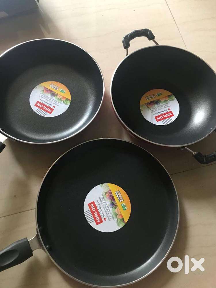 Nirlon 3-Piece Aluminium Non Stick Non Induction Cookware Gift Set