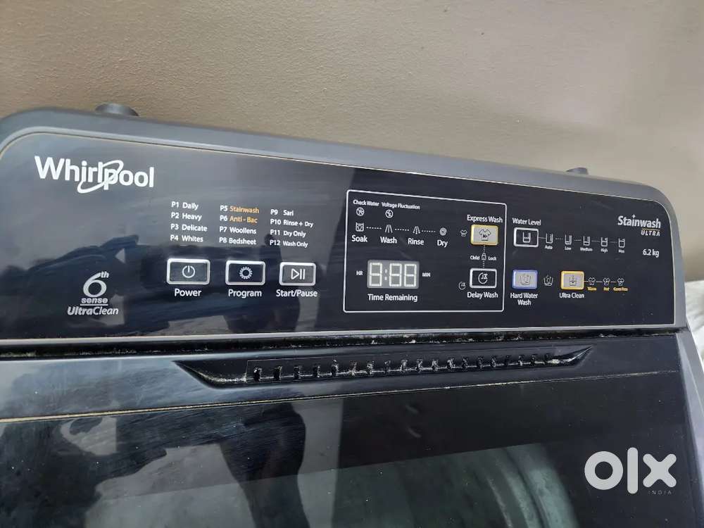Whirlpool 6.2 kg Fully Automatic- Inbuilt Heater+6th Sense-wheel stand