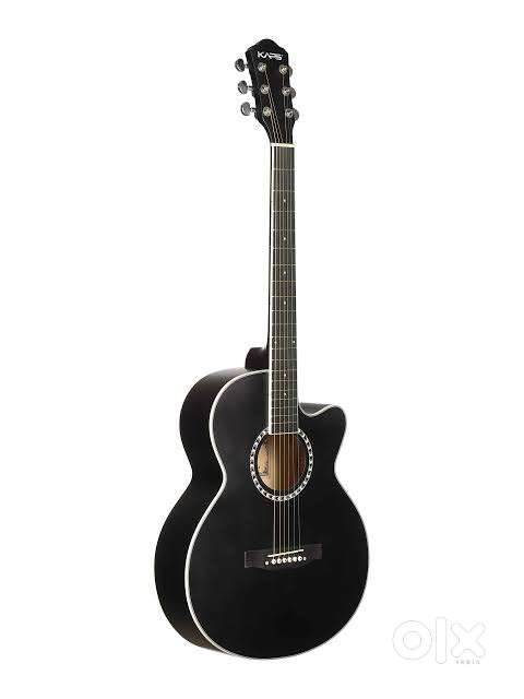Kaps Black Acoustic Guitar – Like New, Premium Sound & Stylish Look