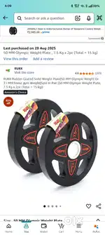 15 kg (7.5 each plate) weights plate
