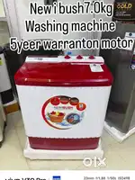 New i BUSH 7.0 kg 5 year warranty on motor