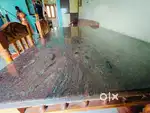 Granite dining table made of teak wood with 4 chairs