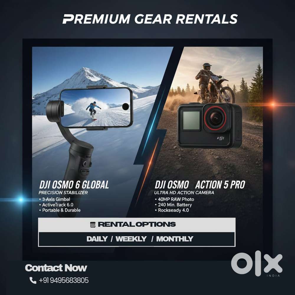 DJI Action Camera + Osmo 6 Gimbal Combo for Rent – Creator Pack