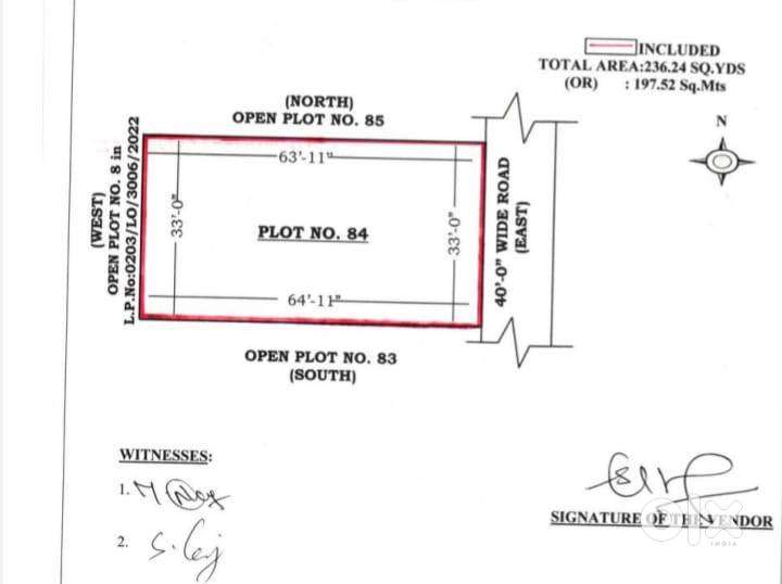Urgent Sale Kuda layout with Good Dimensions beside houses Battupally
