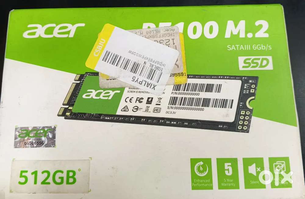Acer m.2 SSD 512 gb