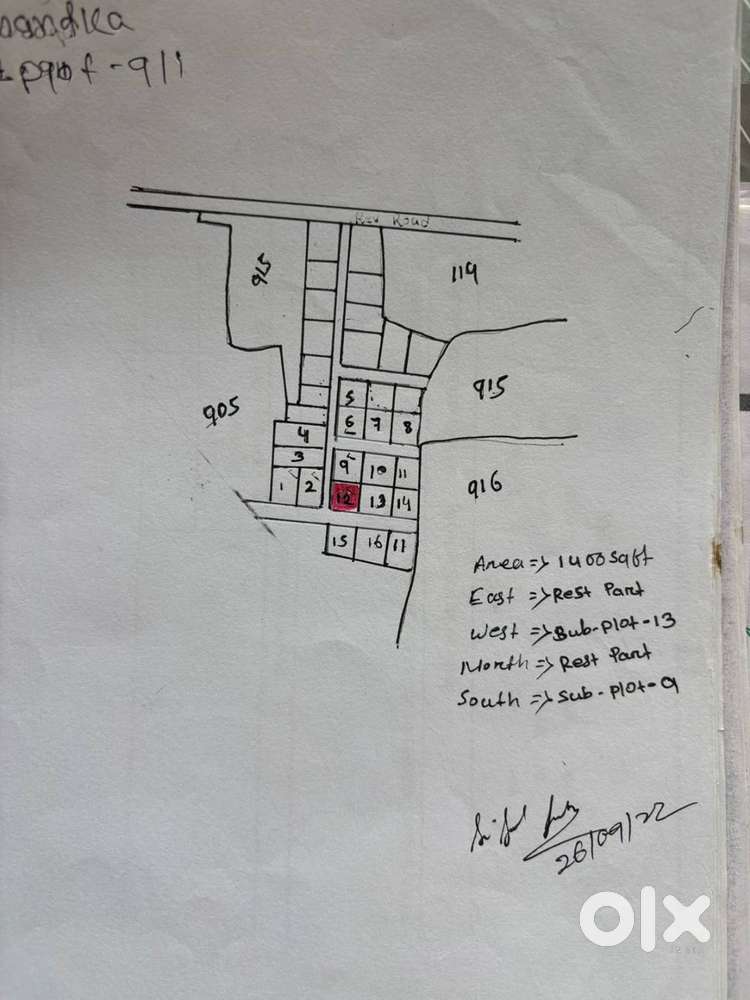 Corner Plot with east and north side road