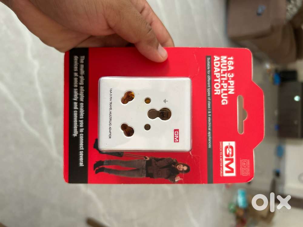 Brand new 16A GM 3-pin multiplug adapter