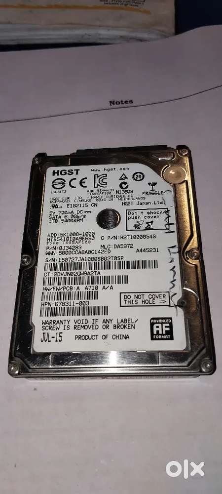 1TB Storage HDD – Perfect for PC/Laptop Upgrade