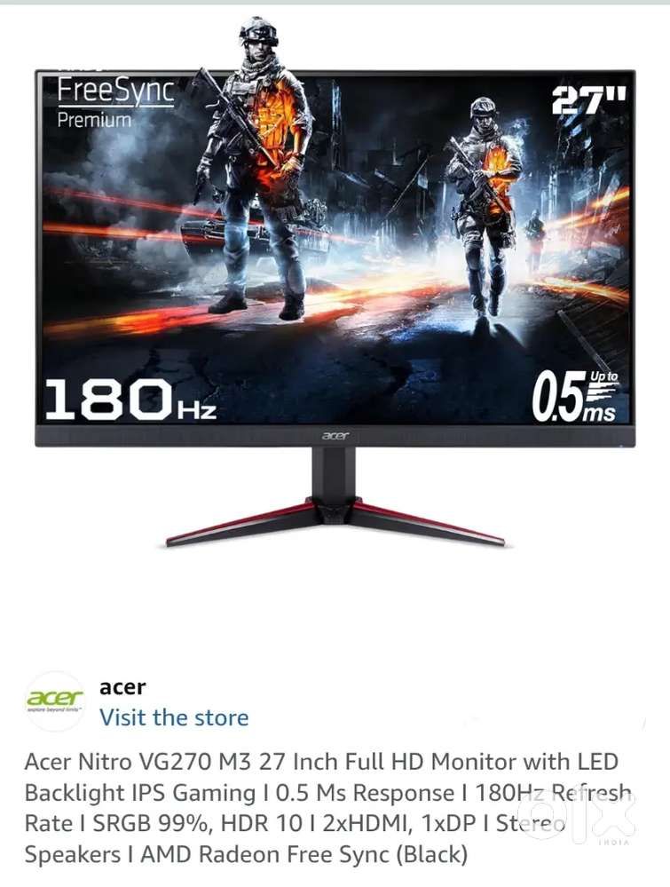 Acer Nitro VG270 M3 - 27 Gaming Monitor(display Gayi he) -180Hz, HDR10