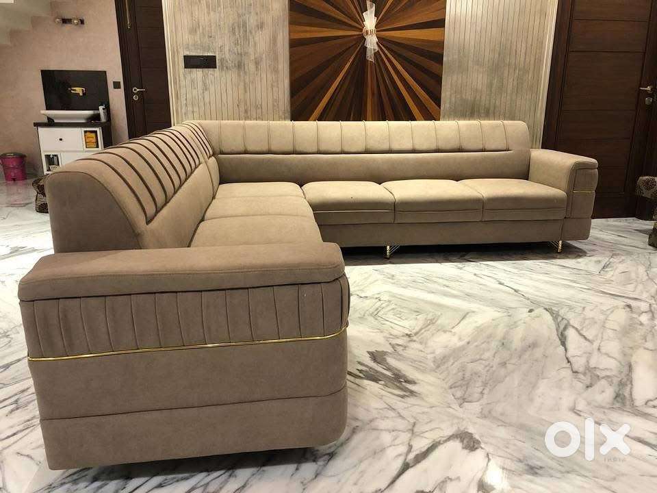 Full size new best quality luxury design L shape sofa set get at facto