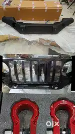 black aftermarket front bumper 2024 model and D circle and front grill