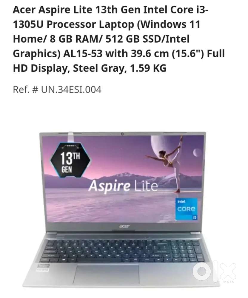 Acer aspire lite core i3 13th gen Only one month