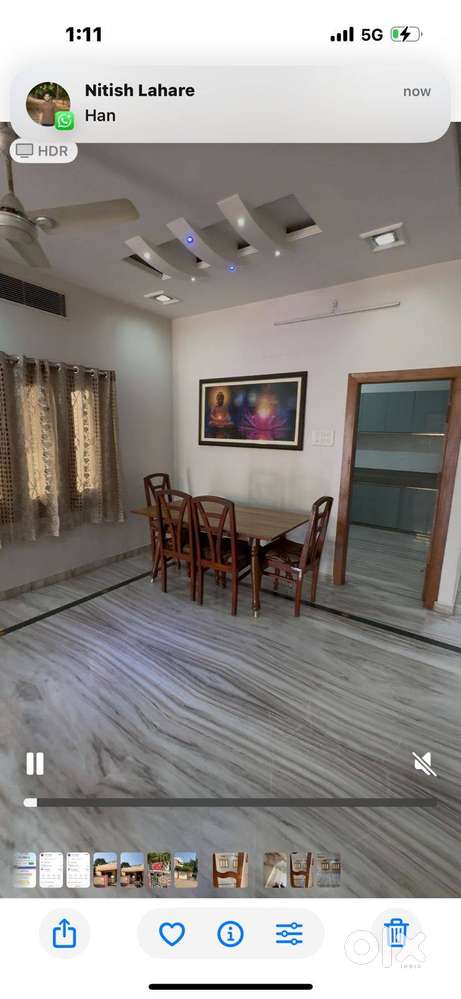 2bhk semi furnished house available at vinoba nagar