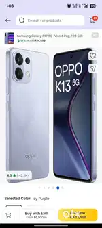 Oppo k13 5G  8+4GB/128GB
