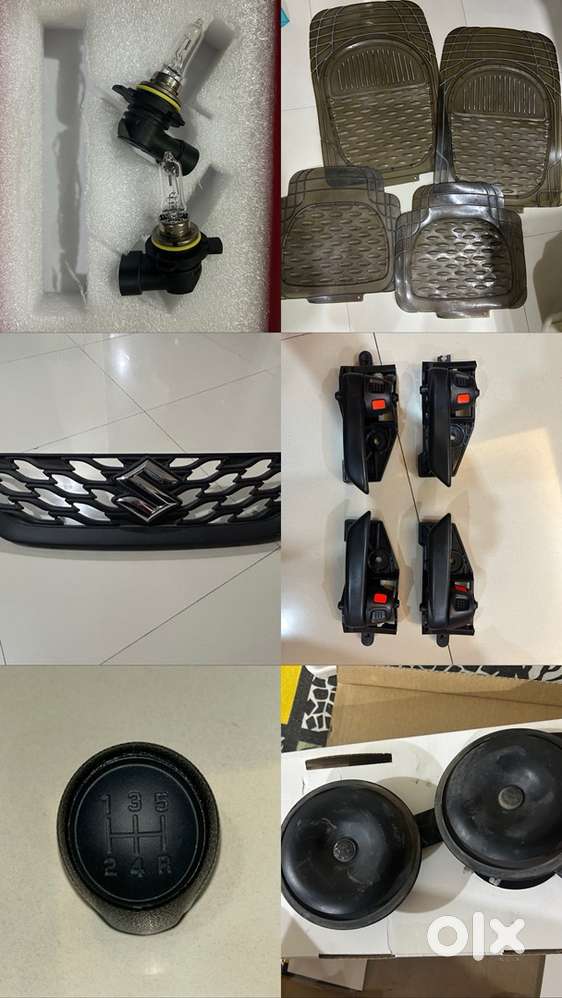 Philips 55w headlight , Car mats ,car horns ,baleno front grill