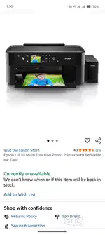 Epson L810 photo printer best condition (only head change hona h)