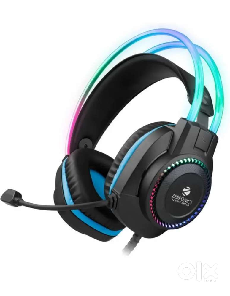 Zebronics Gaming Headset with RGB Lights and Mic  Black + Blue
