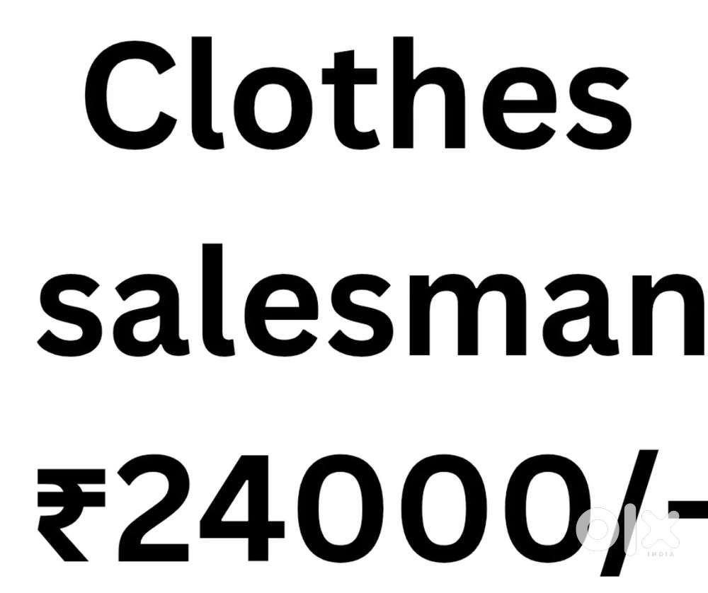 Garments retail salesman for shop