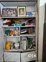 LG working Fridge and Wooden almirah/cupboard