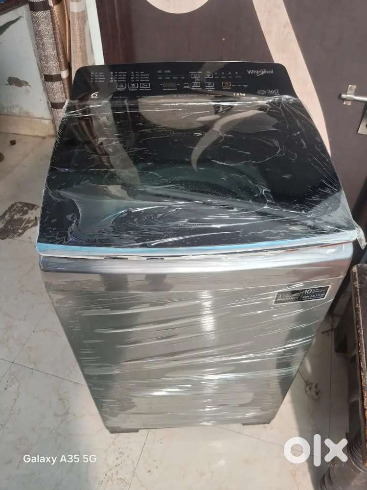 Unused whirlpool top load 7.5 kg full automatic washing machine