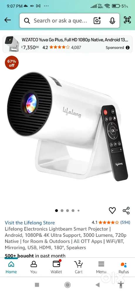 Projector life long android