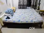 Queen size teak wood bed without storage
