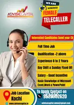 Tele caller & Sales Executive( Malayalam, Tamil)