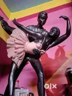 Black stone statue