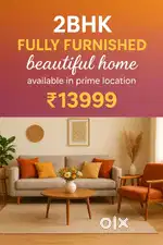 2BHK FULLY FURNISHED BEAUTIFUL 1ST FLOOR PORTION AVAILABLE FOR RENT