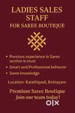 Lady Sales Staff for Saree Boutique