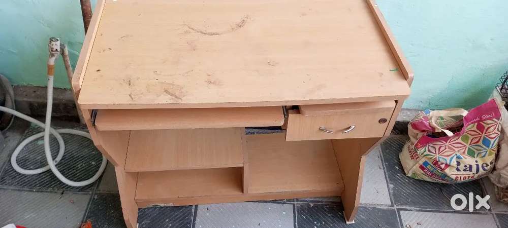 Computer table with monitor