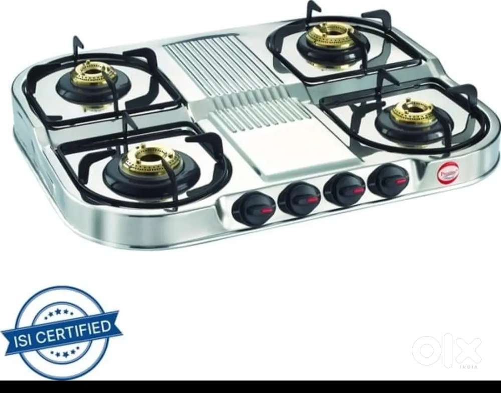Prestige gas stove 4 burner steel