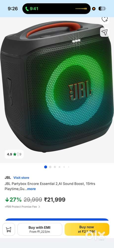 JBL PARTY BOX ENCORE ESSENTIAL 2 PORTABLE SPEAKER