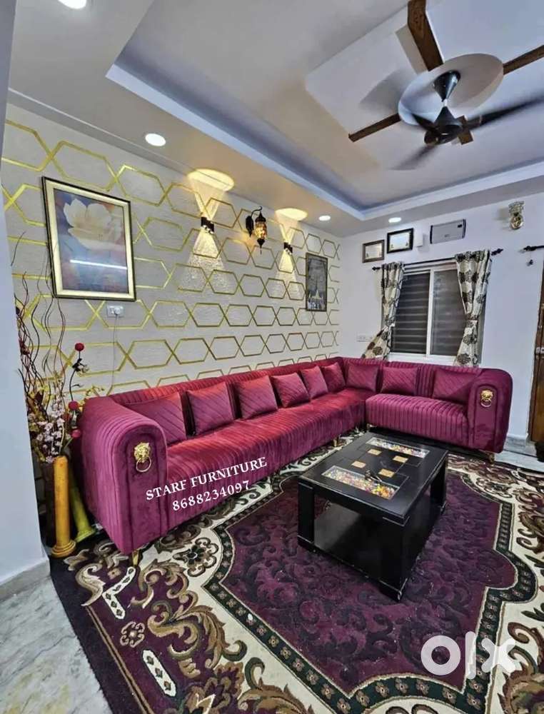 Georges looking l shape sofa set in starf furniture