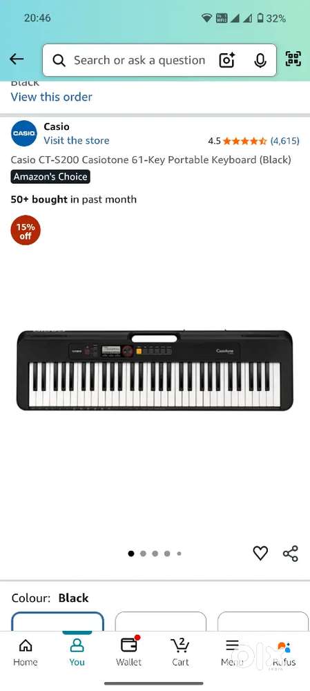 Casio CT - S200 61 key portable keyboard