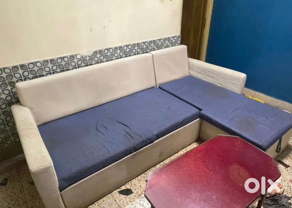 L shaped wooden sofa 5 seater