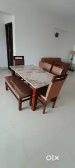 Starf furniture 4 chair 1 bench model dinning table