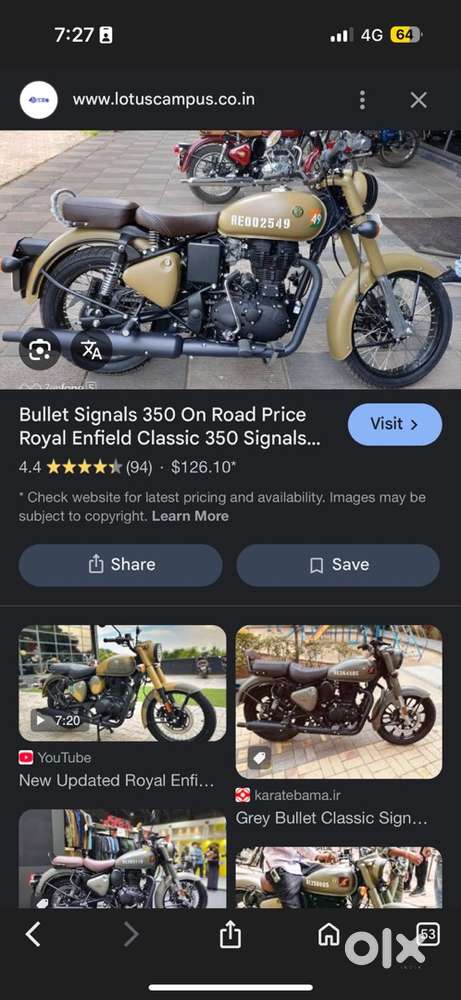 Classic 350 signals bullet