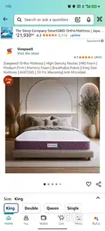 Sleepwell Ortho mattress
