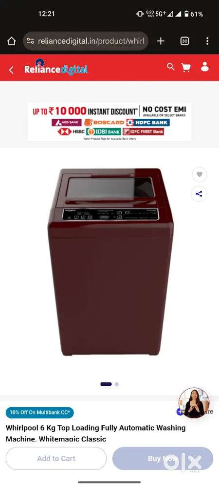 Wirpool Automatic washing machine 6.5 kh