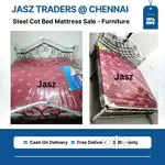 #AVT Metal Steel Hostel Fancy Cot Cotton Foam Mattress Available#