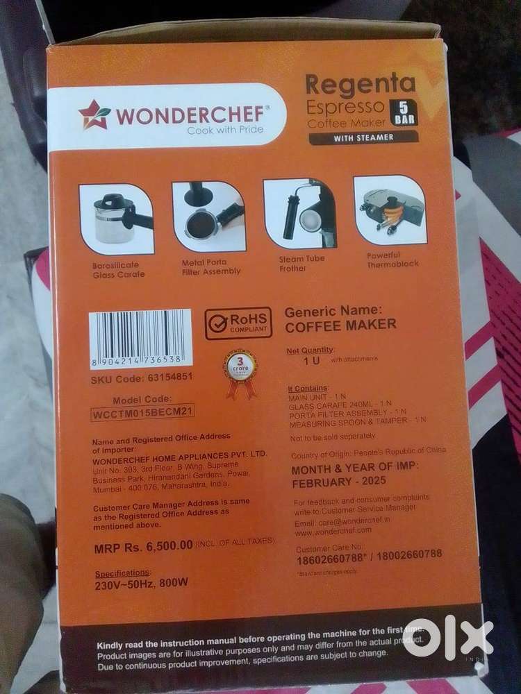 WonderChef Regenta Espresso coffee maker