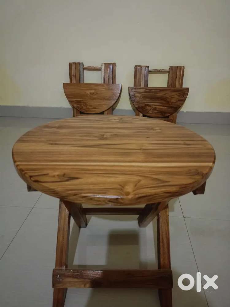 Folding wooden stool fully teak