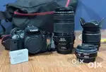 Canon camera with lenses