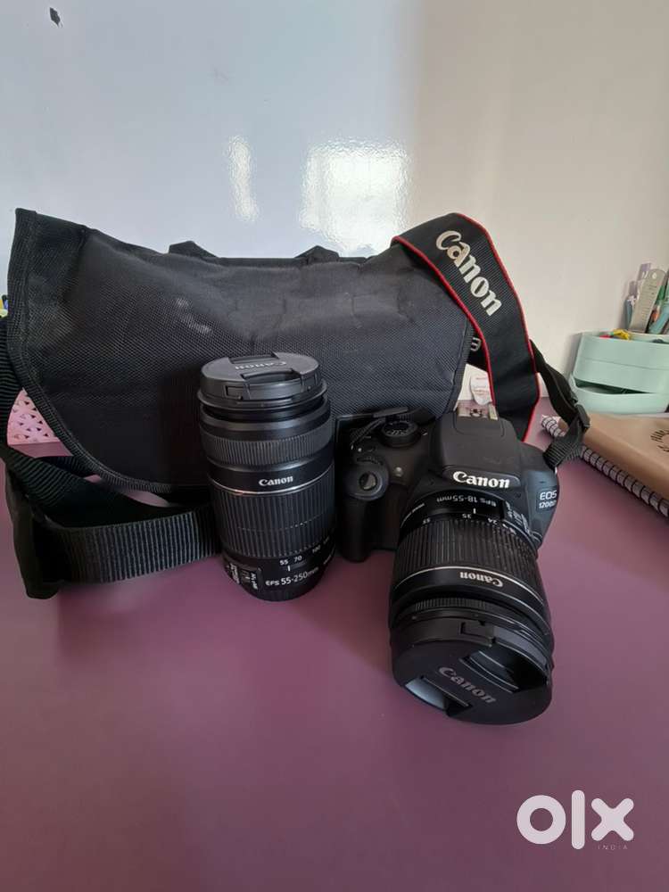Canon 1200D with 2 lens 18-55mm ad 55-250mm DSLR camera