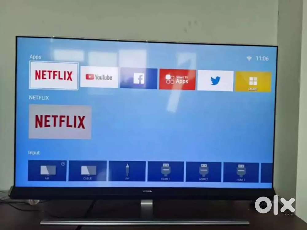 Smart frameless 4k led tv ultra clear display Dolby sound 1year wrnty