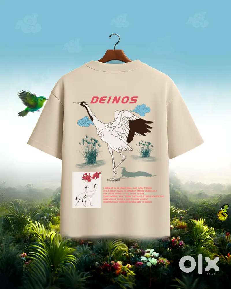 Oversize Women Printed, Graphic Print Round Neck Pure Cotton  T-Shirt